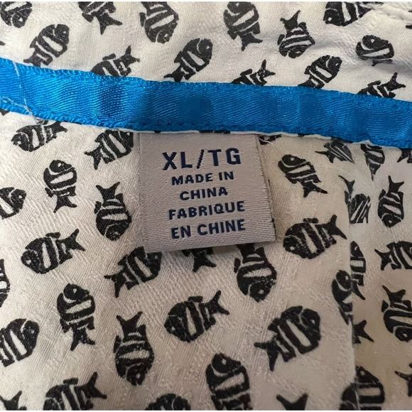 Tommy Bahama Mens Fish Print Short Sleeve Button Up Shirt XL TG - Picture 5 of 10